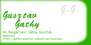 gusztav gathy business card