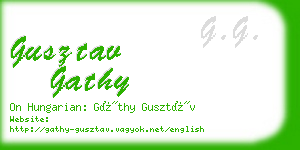 gusztav gathy business card